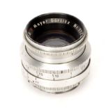 A Meyer Gorlitz Primoplan f/1.9 58mm Lens,