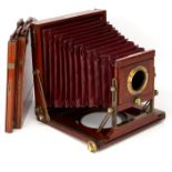 A J. Lancaster & Son Imperial Instantograph Whole Plate Mahogany Field Camera,