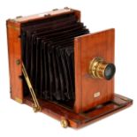 A C. E. Scott "Scott's Patent" Whole Plate Mahogany Field Camera,