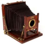 A F. K. Hurman & Co. Whole Plate Mahogany Field Camera,