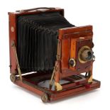 A 'Thornton-Pickard College' Half Plate Mahogany Field Camera,