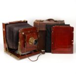 A Thornton-Pickard Royal Ruby 10x8" Mahogany Field Camera,