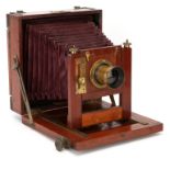 A C. C. Vevers 'Phoebus' Half Plate Mahogany Field Camera,