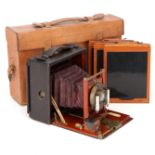 A Rochester Optical Co. Pony Premo No.5 Folding Camera,