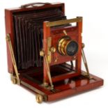 A W. Allen Ideal Half Plate Mahogany Field Camera,