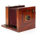 A George Mason Half Plate Mahogany Tailboard Camera,