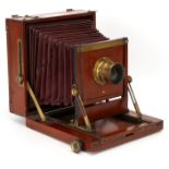 A D.H. Cussons & Co. Half Plate Mahogany Field Camera,