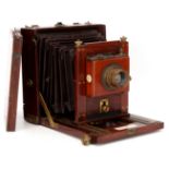 A London Stereoscopic Co. Half Plate Mahogany Field Camera,