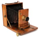 A Levi, Jones & Co. Ltd Tivoli Half Plate Teak Field Camera,