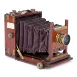 A James A. Furnivel Quarter Plate Mahogany Field Camera,