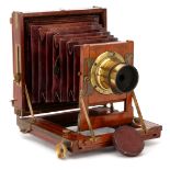 A W.F. Stanley 'New Model Tourist' 4x5" Mahogany Field Camera,