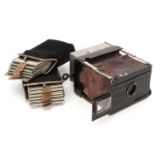 A Gaumont Block Notes Folding Strut Camera,