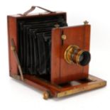 A R. T. Adams & Co. Half Plate Mahogany Field Camera,
