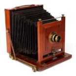 A John Trotter Whole Plate Mahogany Field Camera,