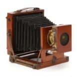 A Tyler & England Brothers TEB No.0 Quarter Plate Mahogany Field Camera,