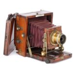 A J. Lancaster & Son Instantograph Quarter Plate Mahogany Field Camera,