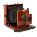 A J. Woolley, Sons & Co. No.2 'Victoria' Outfit Half Plate Mahogany Field Camera,