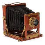 An A. H. Baird 4x5" Mahogany Field Camera,