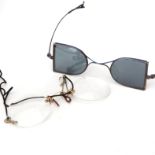 A Pair of Early 19th Century Double-Sided Railway Sunglasses & Pince-nez,