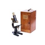 Monocular Brass & Black Enamel Microscope,