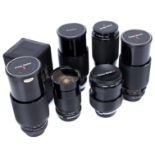 A Selection of Various Vivitar Series 1 Lenses,
