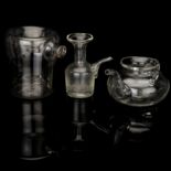 Three Glass Medical or Pharmaceutical Items,