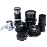 Seven Various Camera Lenses,