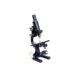 Black & Chrome Monocular Microscope,