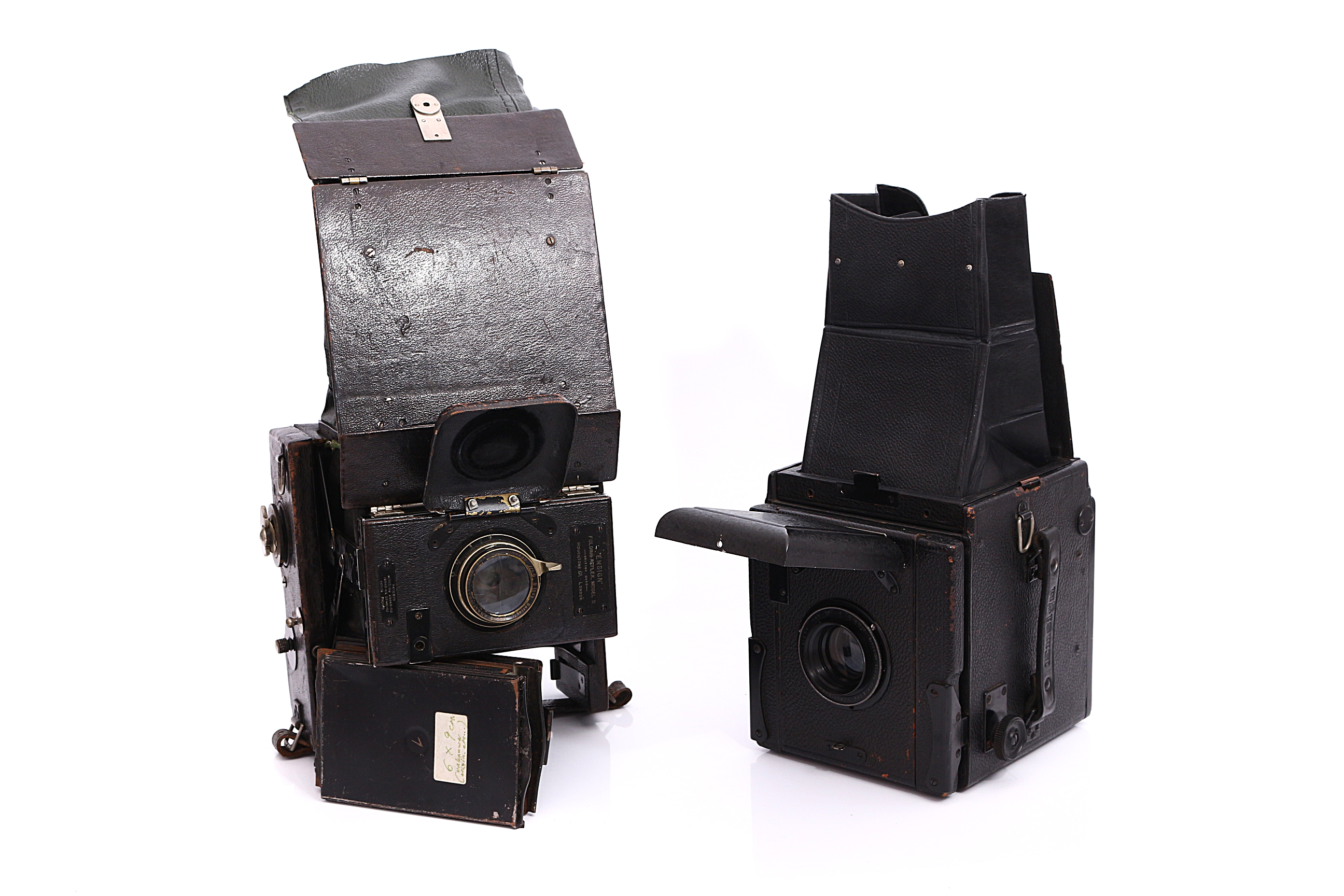 An Ensign Folding Reflex Model D Camera,