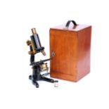 Monocular Brass & Black Enamel Microscope,