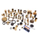 A Selection of Brass Microscope Accessories & Parts,