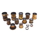 A Selection of Various Brass Lenses,