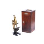 Brass & Black Enamel Microscope,