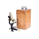 Monocular Brass & Black Enamel Microscope,