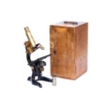 Monocular Brass & Black Enamel Microscope,