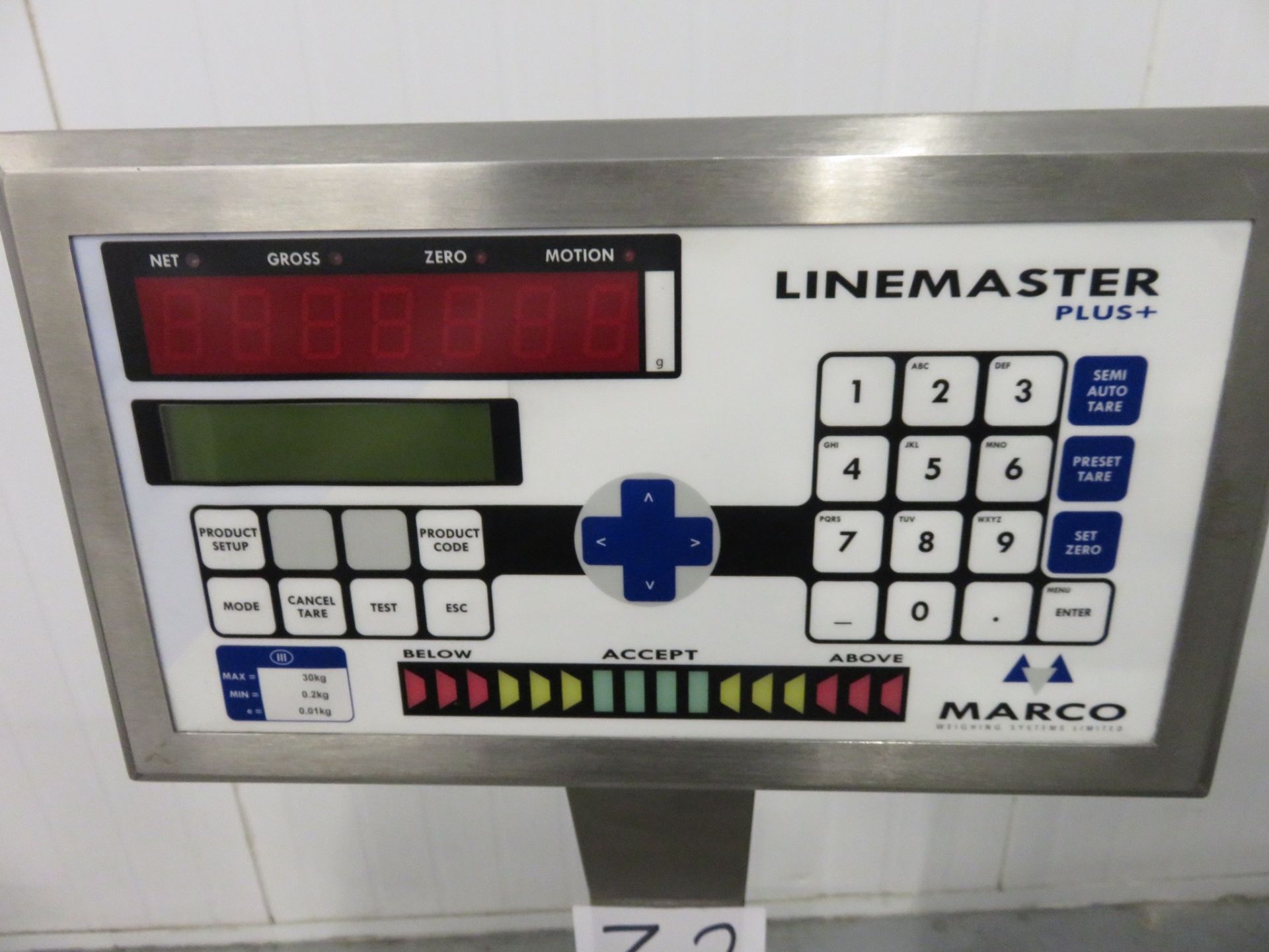 Marko Linemaster Plus scale. Min .2kg - 30kg. Totally S/s LIFT OUT CHARGE £15 - Image 2 of 2