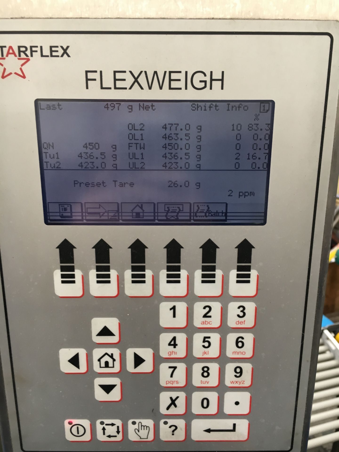 Starflex Flexweigh Check Weigher. Model CW2500 Weigh platform 480mm long x 350mm,LIFT OUT CHARGE £40 - Image 6 of 6