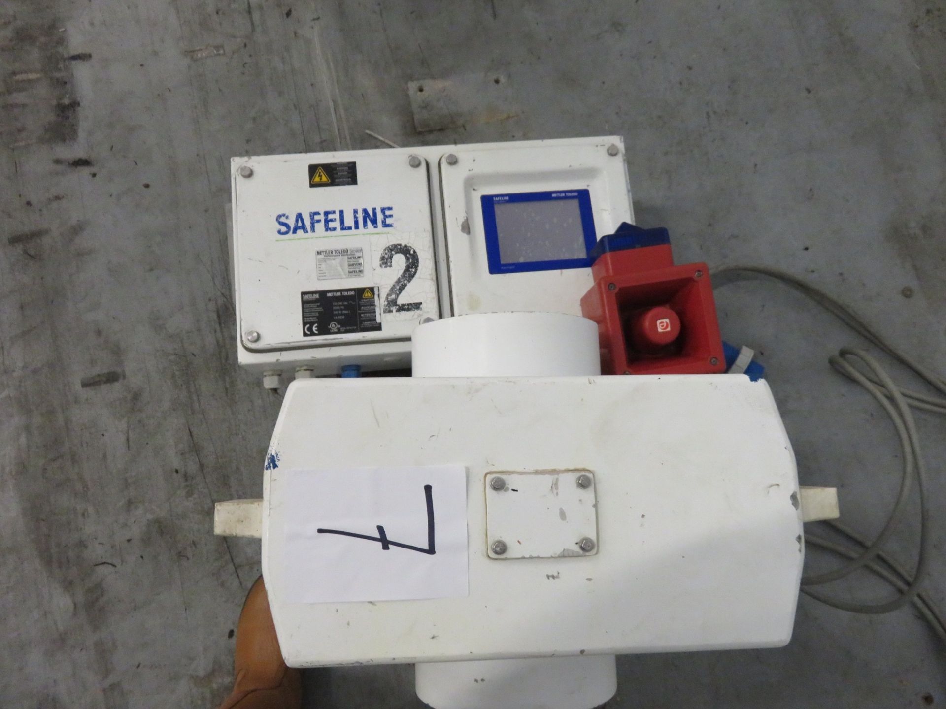 Safeline model V4 Drop through Met Detector 200mm dia. Serviced 2015. Easy cleanLIFT OUT CHARGE £10