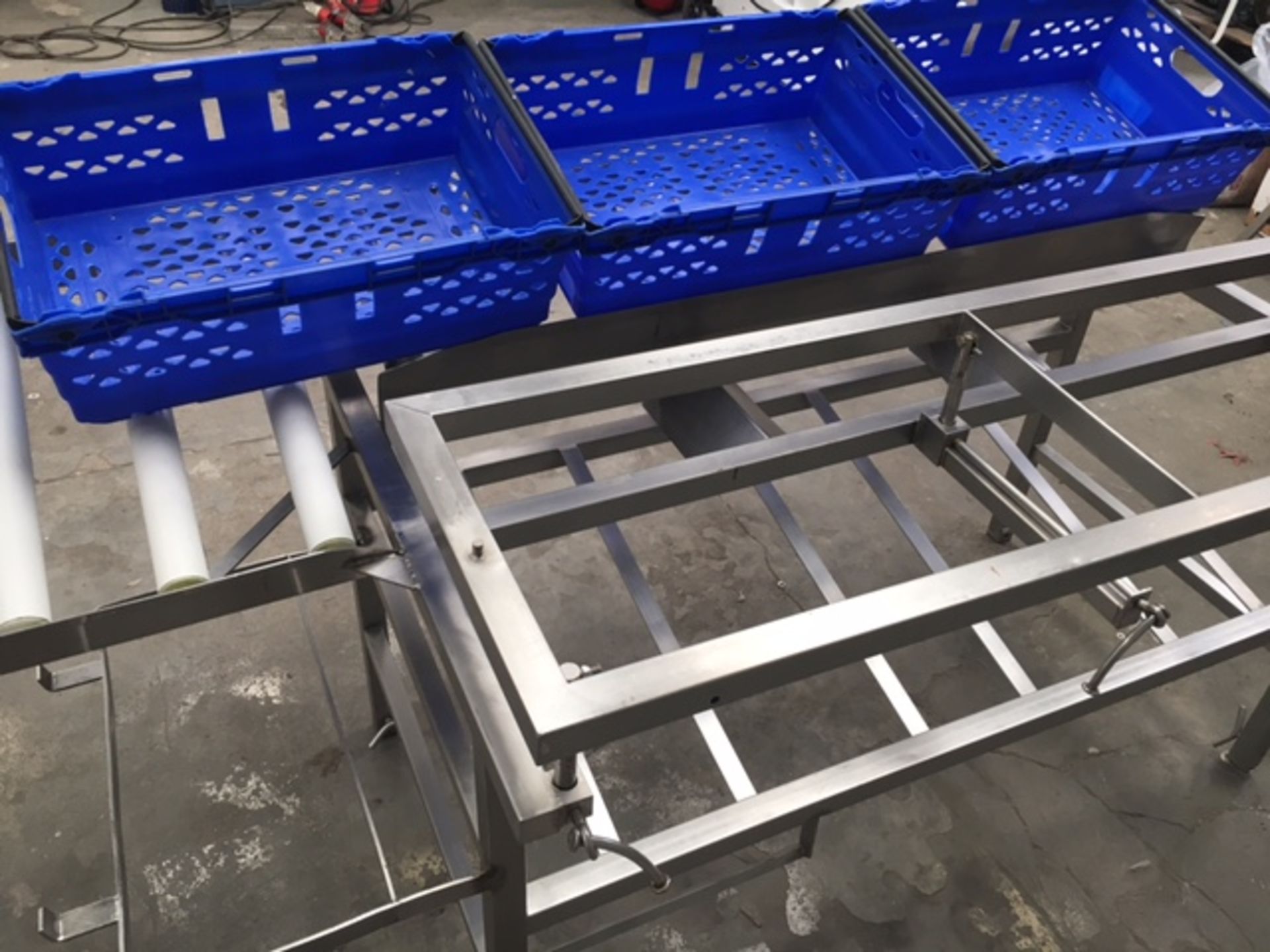 2 x Pick Place tables with roller conveyor Foot print 1mx 1.9m. roller conveyor 300mm x 1.9m - Image 3 of 3