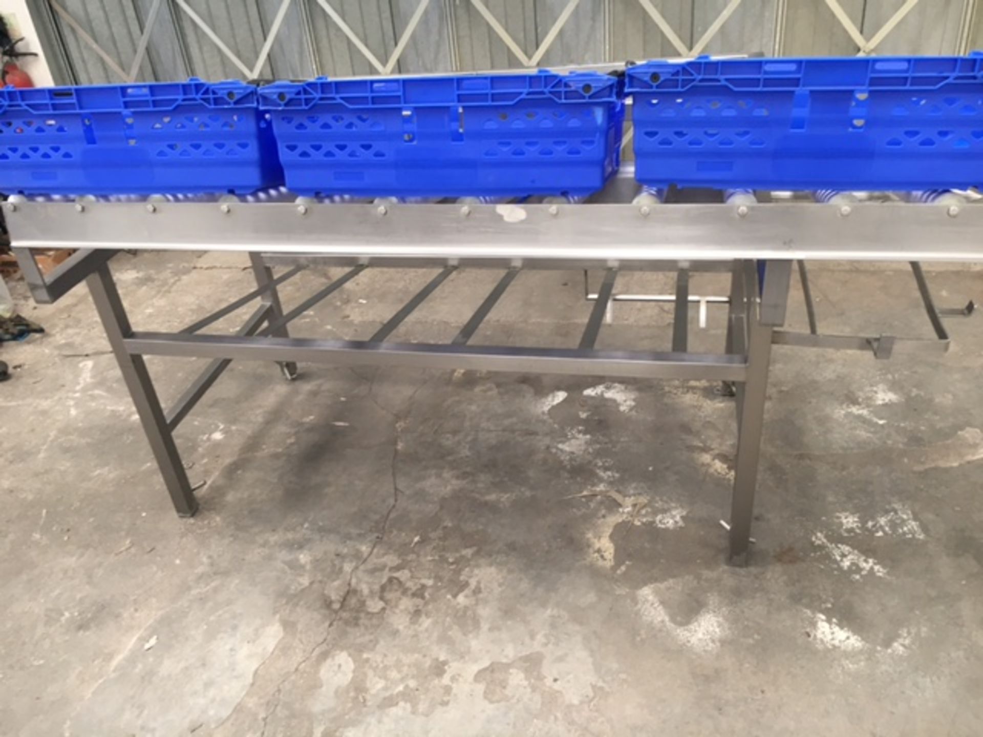 2 x Pick Place tables with roller conveyor Foot print 1mx 1.9m. roller conveyor 300mm x 1.9m - Image 2 of 3