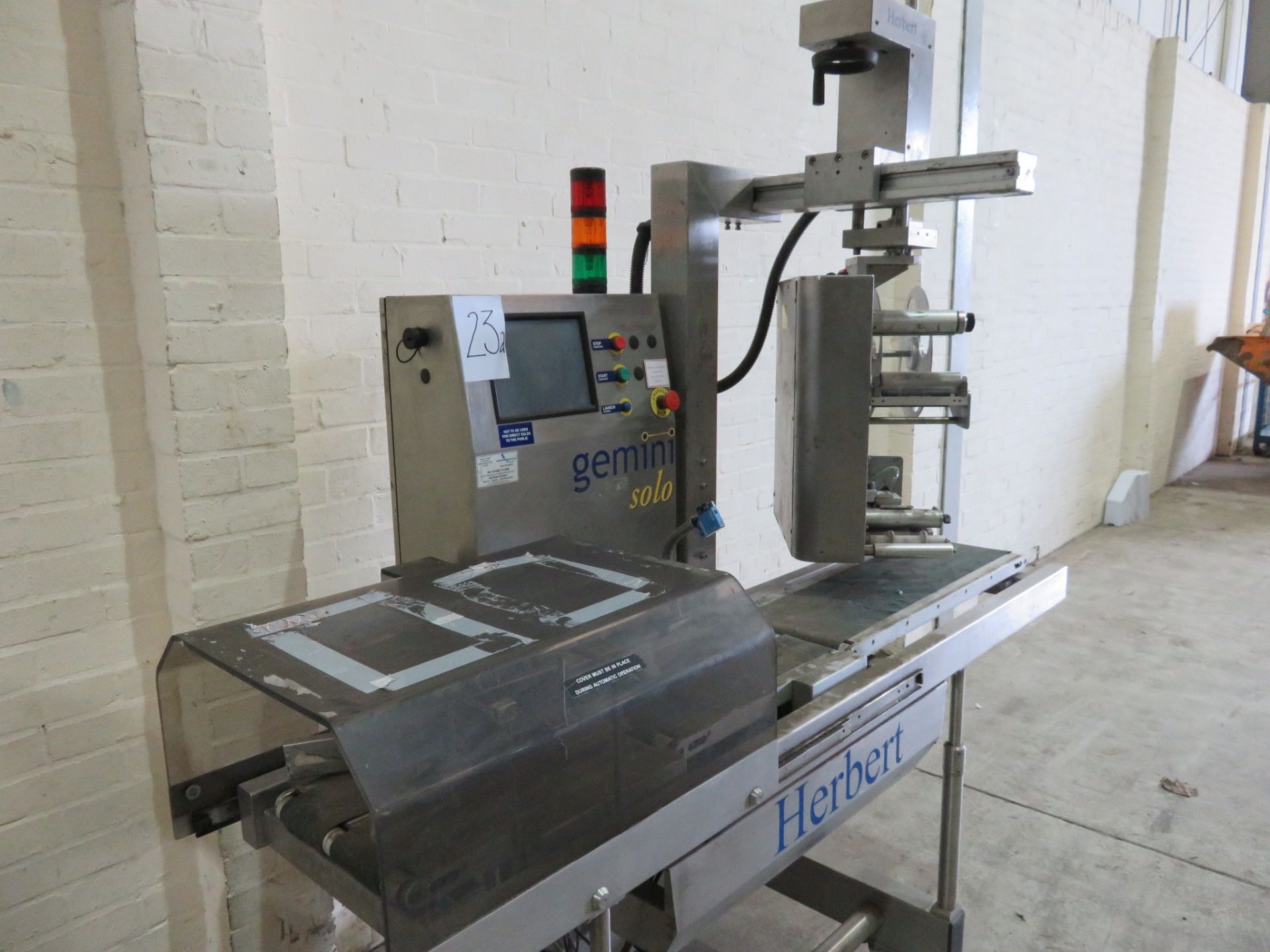 Herbert Gemini Solo - Weigh, price & labelling machine. Model Gemini. Weigh platform LIFT OUT £10 - Image 3 of 3