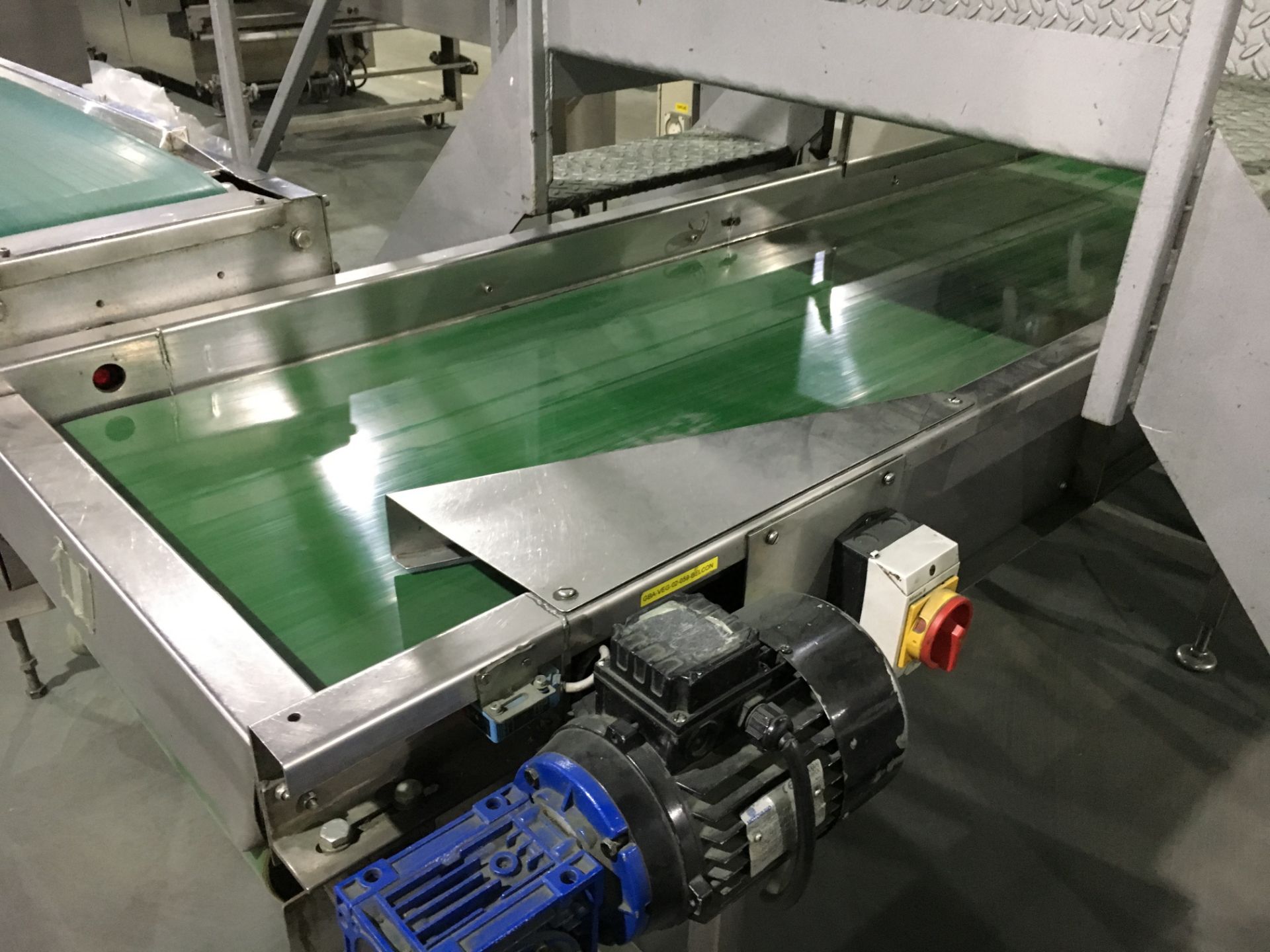 Conveyor 2000 mm long x 300mm wide with PEC for flow controlLIFT OUT £25