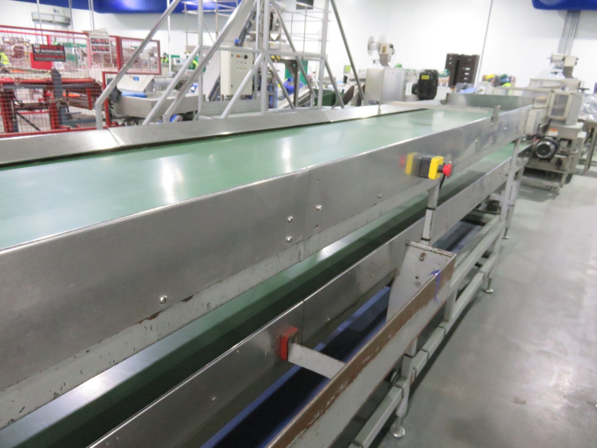 3 Tier sorting conveyor, top & bottom tier 4 mfr long, middle tier 6 mfr long with PEC flow control - Image 2 of 5