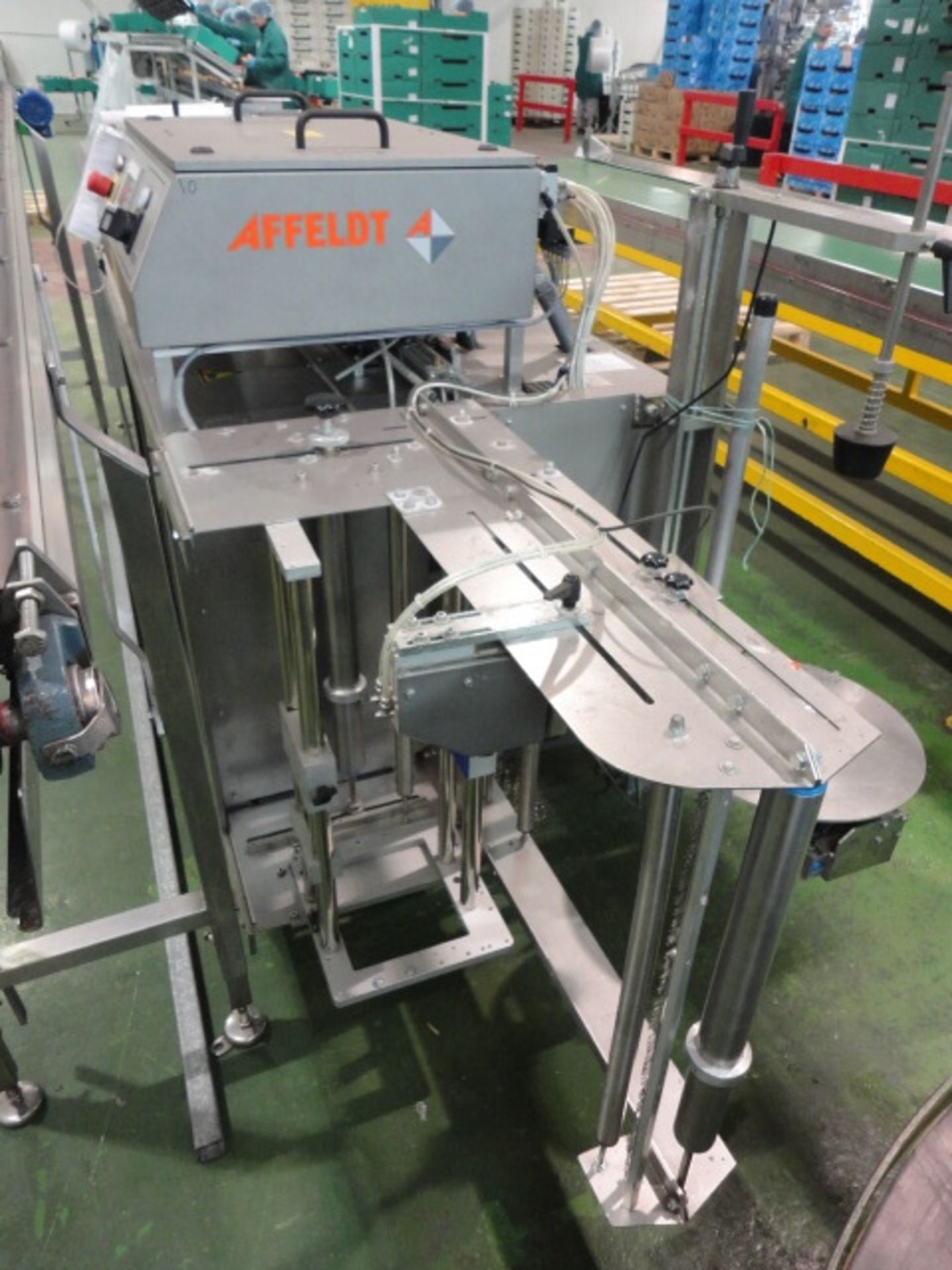 Affeldt model AVN 691 apple bagging machine with infeed conveyor approx. 4150mm long x 170mm wide - Image 2 of 6