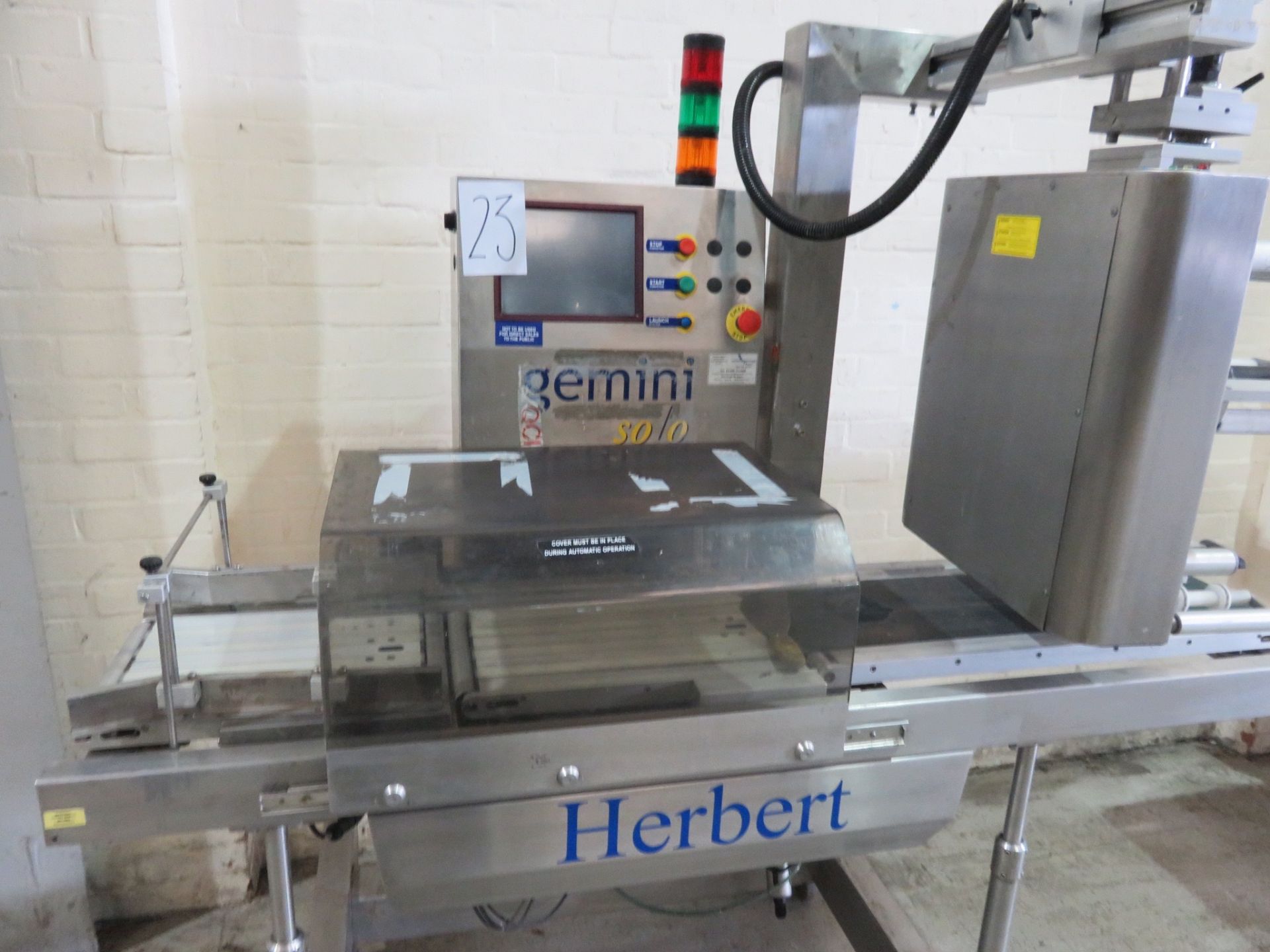 Herbert Gemini Solo - Weigh, price & labelling machine. Model Gemini. Weigh platform 450mm long x 2