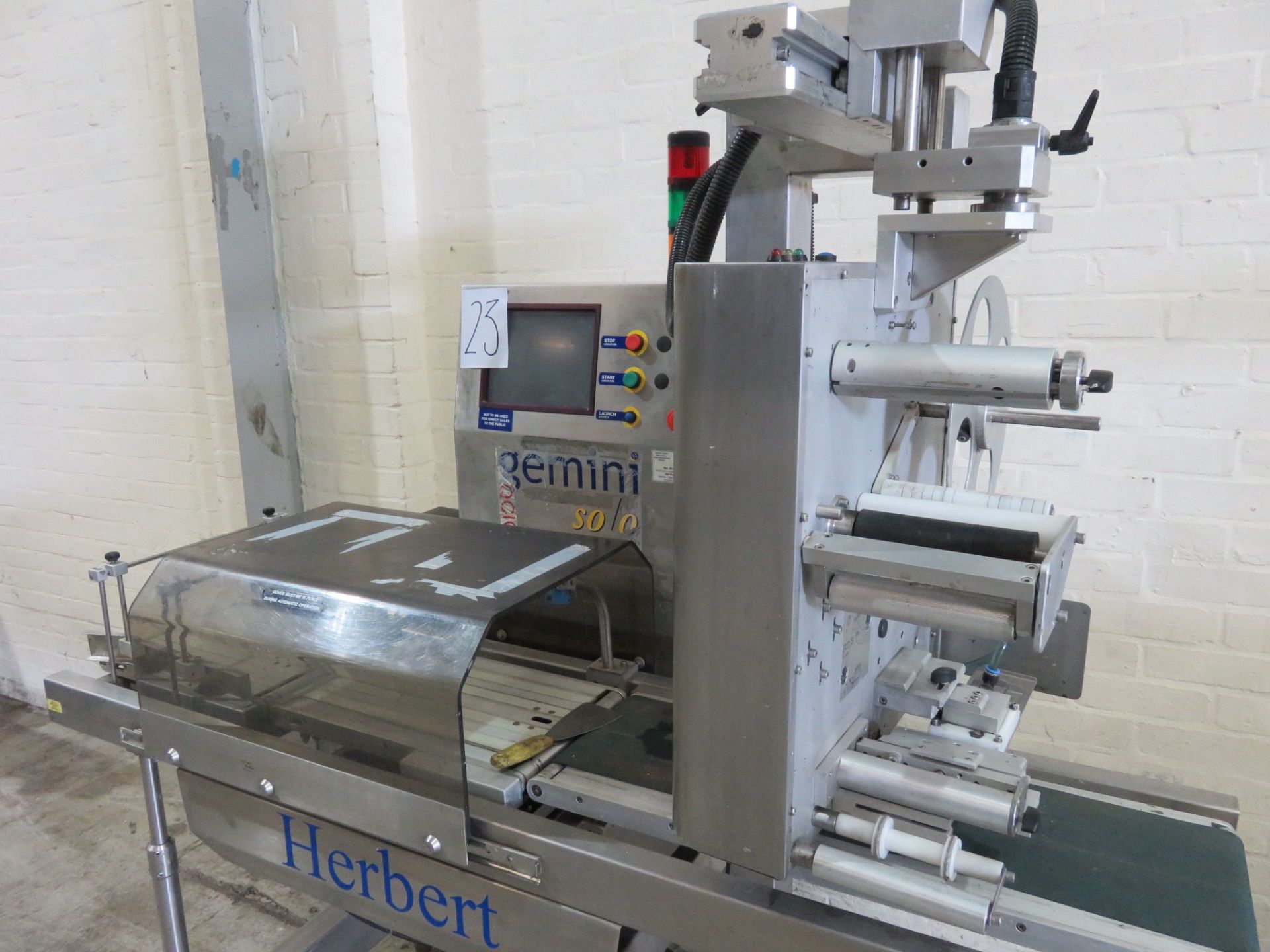 Herbert Gemini Solo - Weigh, price & labelling machine. Model Gemini. Weigh platform 450mm long x 2 - Image 2 of 3