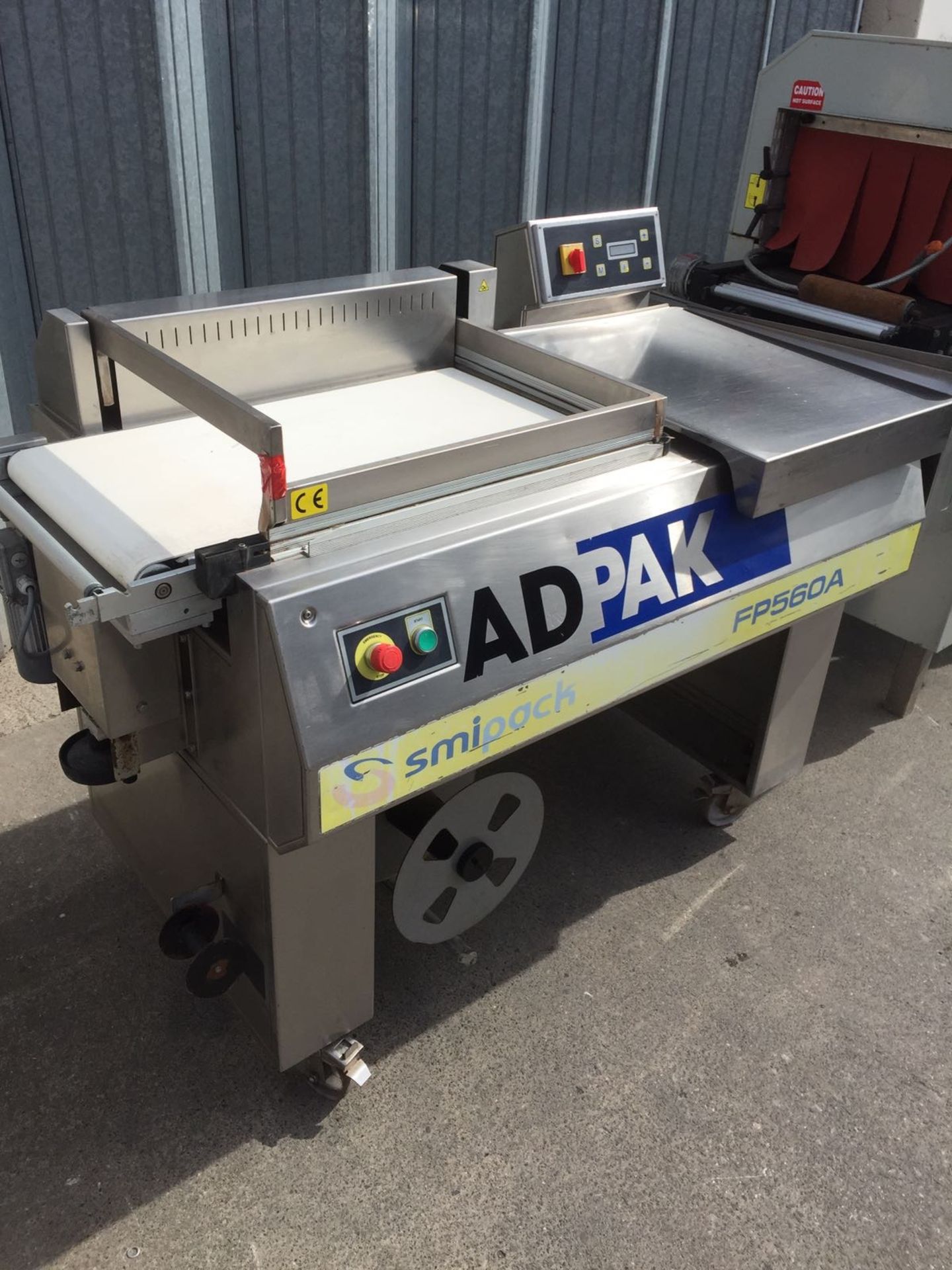 Adpak L Sealer. Totally S/s. 1500mm long x 800mm wide LIFT OUT £15