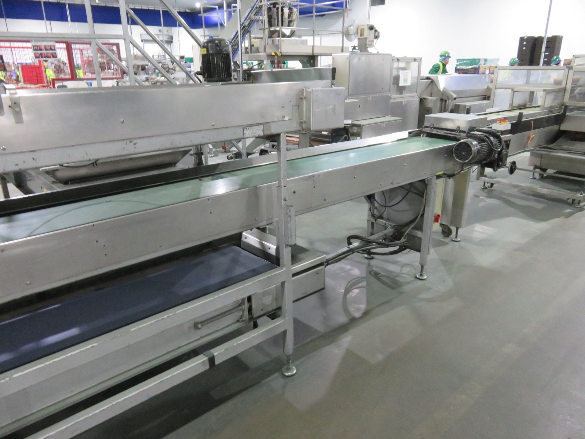 3 Tier sorting conveyor, top & bottom tier 4 mfr long, middle tier 6 mfr long with PEC flow control - Image 3 of 5