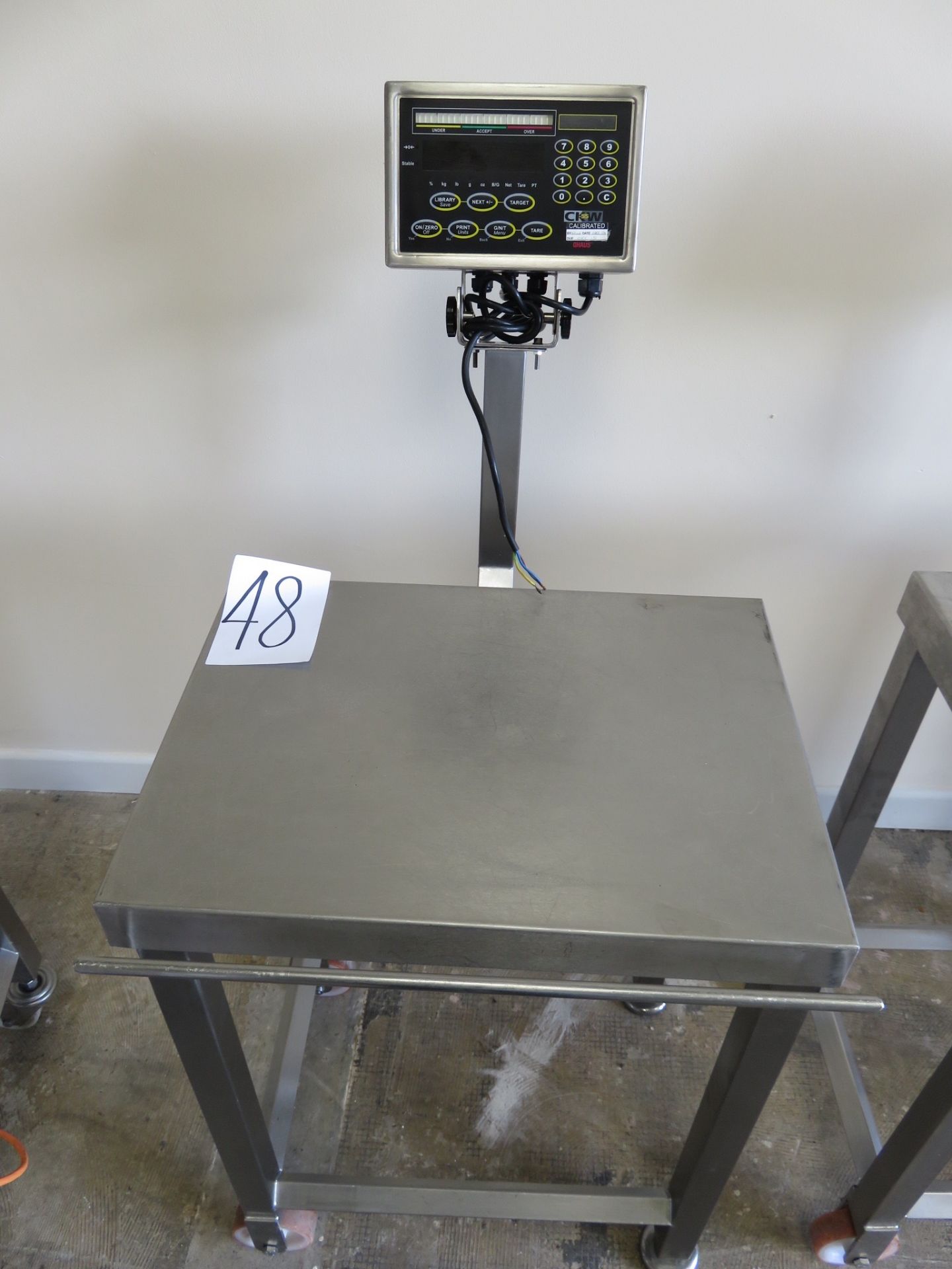 CKW-55 Ohaus Scale. Totally S/s on mobile stand. Single phase lift out £5