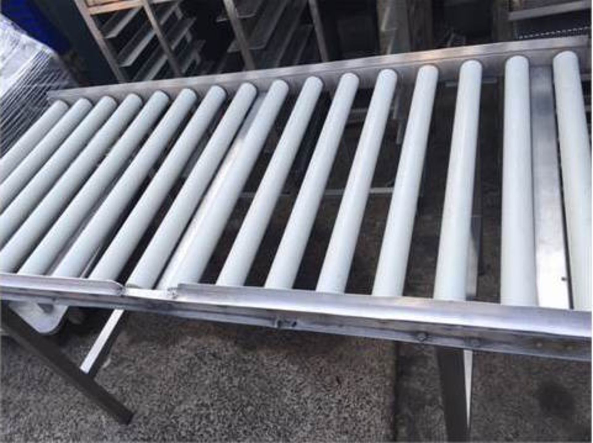 2 x Section of roller conveyors 1600mm x 700mm. S/s lift out £5 - Image 2 of 2